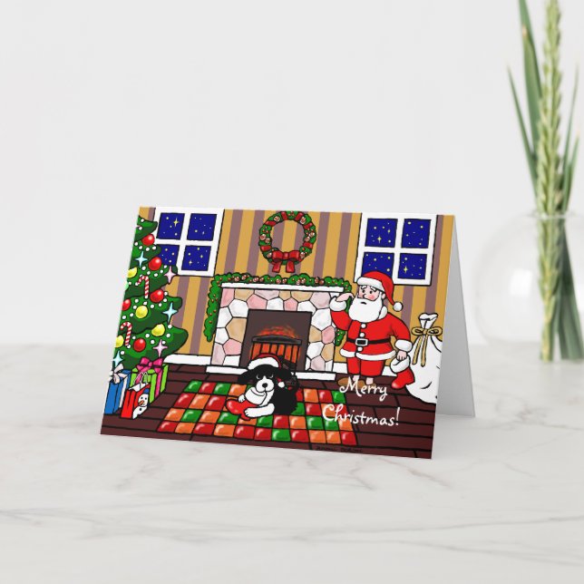 Tarjeta Festiva Personalizado de Navidades de English Springer Spa (Anverso)