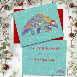 Tarjeta Festiva Personalizado de Navidades de Pangolin