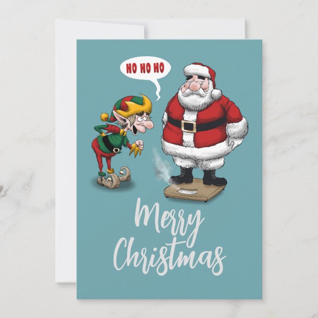 Tarjeta Festiva Personalizado de Navidades divertidos (Anverso)