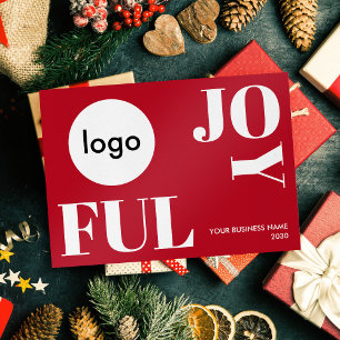 Tarjeta Festiva Personalizado de negocios con el logotipo de la em