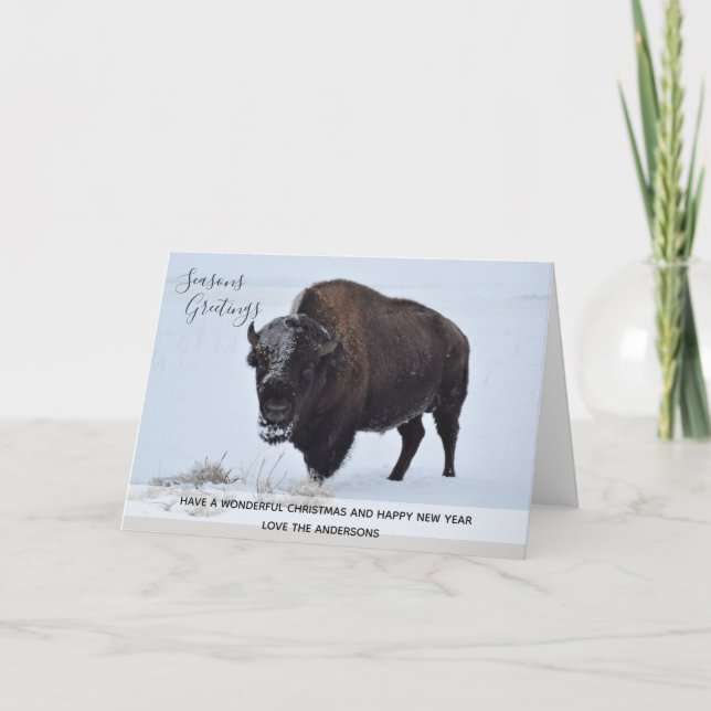 Tarjeta Festiva Personalizado de Nieve de Invierno de los Navidade (Anverso)