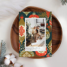 Personalizado de Ornamentos Vintage Red Green