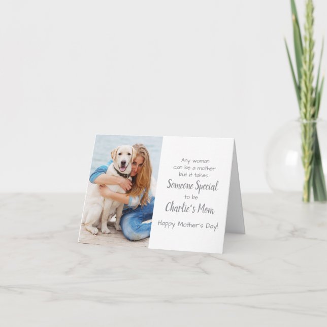 Tarjeta Festiva Personalizado de perro madre Mascota foto Día de l (Anverso)
