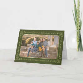 Tarjeta Festiva Personalizado de saludos de temporada, foto y tarj