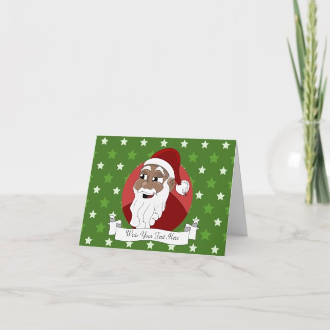 Tarjeta Festiva Personalizado de Santa Claus (Anverso)