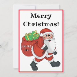 Tarjeta Festiva Personalizado de Santa Navidades