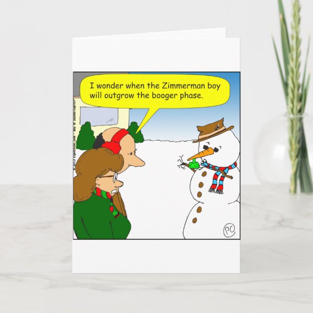 Tarjeta Festiva personalizado de snowman booger x11 (Anverso)
