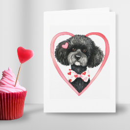 Tarjeta Festiva Personalizado de texto de canapé negro San Valentí