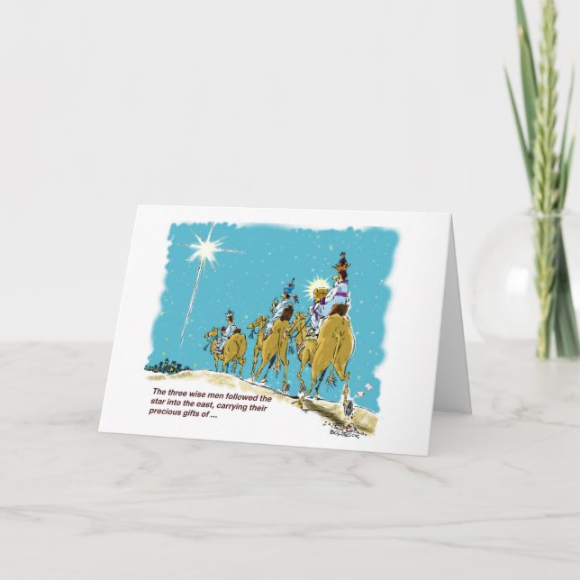 Tarjeta Festiva Personalizado de tres sabios (Anverso)
