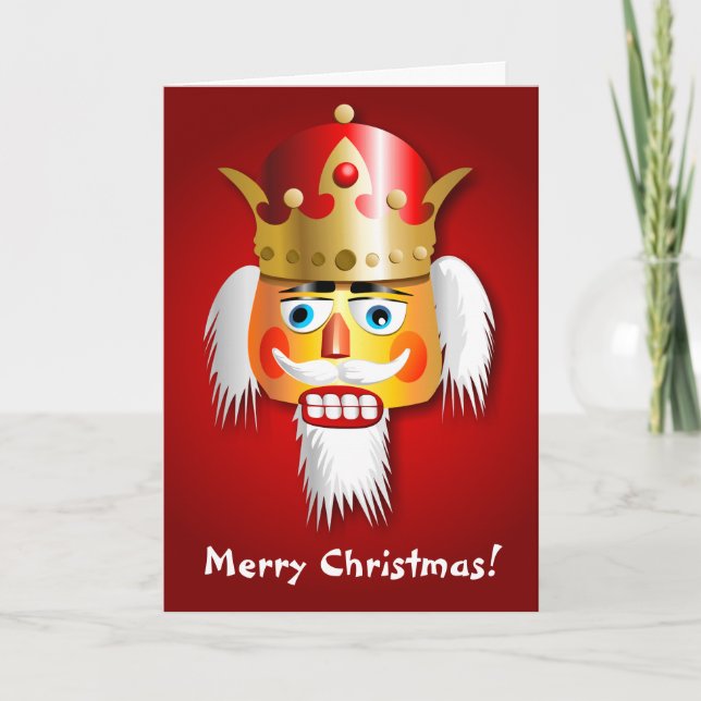 Tarjeta Festiva Personalizado de Xmas Nutcracker King (Anverso)