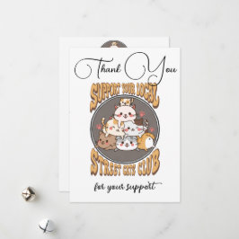 Tarjeta Festiva Personalizado del club de gatos callejeros