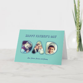 Tarjeta Festiva Personalizado del Día del Padre Foto Letra alfabét