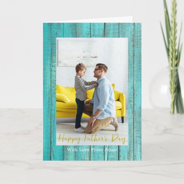Tarjeta Festiva Personalizado del Día del Padre Moderno (Anverso)