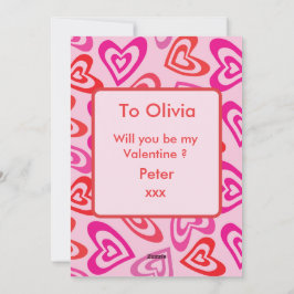 Tarjeta Festiva Personalizado del El día de San Valentín Psicodéli