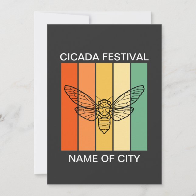 Tarjeta Festiva Personalizado del Festival Cicada 2024 (Anverso)