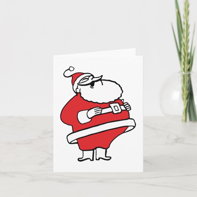Tarjeta Festiva Personalizado educado Jolly Santa Claus Laughs Ho  (Anverso)