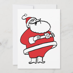 Tarjeta Festiva Personalizado educado Jolly Santa Claus Laughs Ho