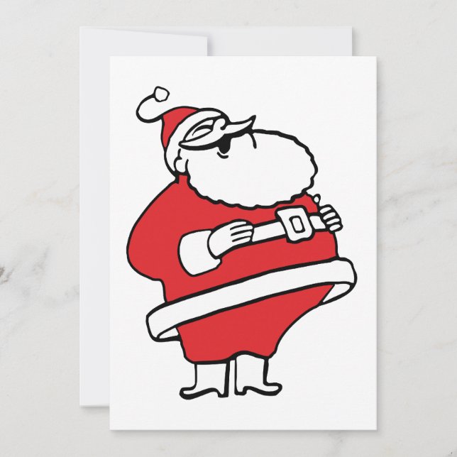 Tarjeta Festiva Personalizado educado Jolly Santa Claus Laughs Ho  (Anverso)