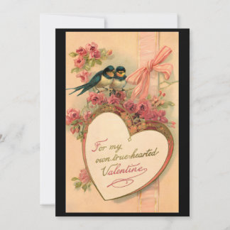 Tarjeta Festiva Personalizado El día de San Valentín de Aves Vinta