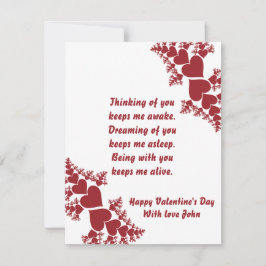 Tarjeta Festiva Personalizado, El día de San Valentín romántico co