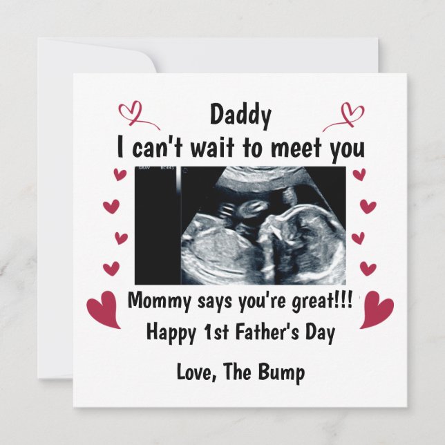 Tarjeta Festiva Personalizado El primer regalo del día del padre p (Anverso)