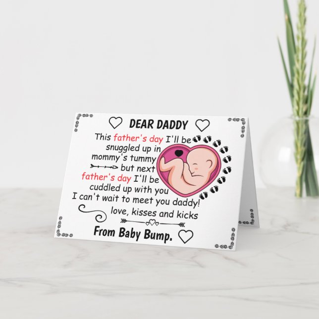 Tarjeta Festiva Personalizado El primer regalo del día del padre p (Anverso)