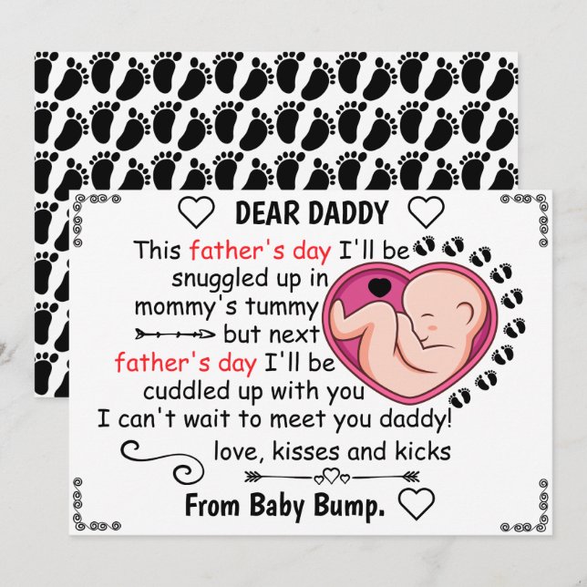 Tarjeta Festiva Personalizado El primer regalo del día del padre p (Anverso / Reverso)