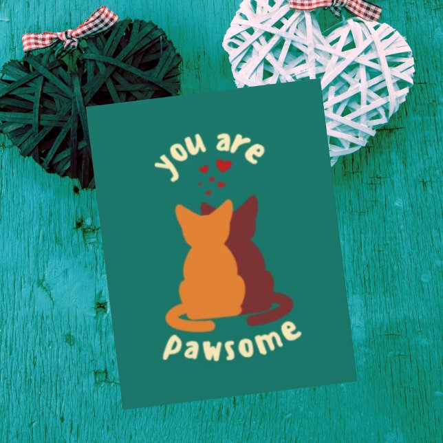 Tarjeta Festiva Personalizado, eres increíble y lindo gatos Valent (Buy or Download Now!)