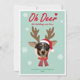 Tarjeta Festiva Personalizado Face: Navidades de renos festejan ve