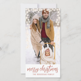 Tarjeta Festiva Personalizado Familia Foto Invierno De Invierno Ni