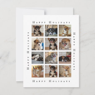 Tarjeta Festiva Personalizado Familia Perro Collage de fotos Cacho