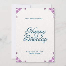 Tarjeta Festiva Personalizado Feliz Cumpleaños