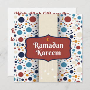 Tarjeta Festiva Personalizado Feliz Ramadán Kareem Crescent