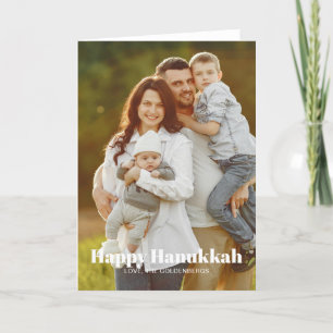 Tarjeta Festiva Personalizado fotográfico familiar moderno con fra