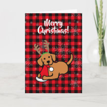 Personalizado Fox Red Labrador y Santa Navidades