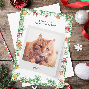 Tarjeta Festiva Personalizado Funny Mascota Cat Queridos Navidades