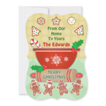 Personalizado Gingerbread Navidades Cookies Tarjet