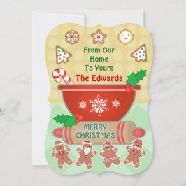 Tarjeta Festiva Personalizado Gingerbread Navidades Cookies Tarjet