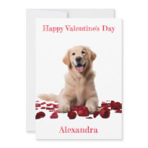Personalizado Golden Retriever con Rosas Valentine