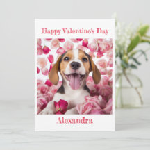 Personalizado Happy Beagle Valentine