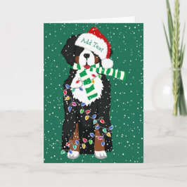 Tarjeta Festiva Personalizado Holiday Bernese Navidades de montaña