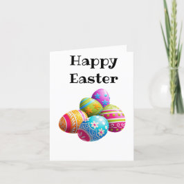 Tarjeta Festiva Personalizado Huevos coloridos modernos Feliz Pasc