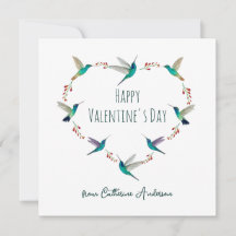 Personalizado Hummingbird Heart