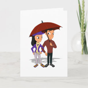 Tarjeta Festiva Personalizado joven pareja feliz personalizado