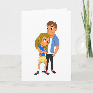 Tarjeta Festiva Personalizado joven pareja feliz personalizado