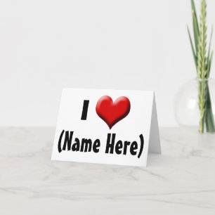 Tarjeta Festiva Personalizado Me Encanta... El día de San Valentín