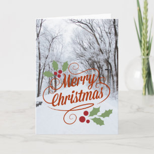 Tarjeta Festiva Personalizado MERRY CHRISTMAS LA TEMPORADA DE LA N
