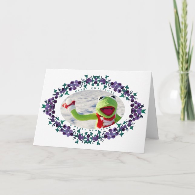 Tarjeta Festiva Personalizado MERRY CHRISTMAS LA TEMPORADA DEL AÑO (Anverso)