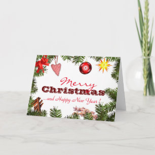 Tarjeta Festiva Personalizado MERRY CHRISTMAS LA TEMPORADA DEL AÑO