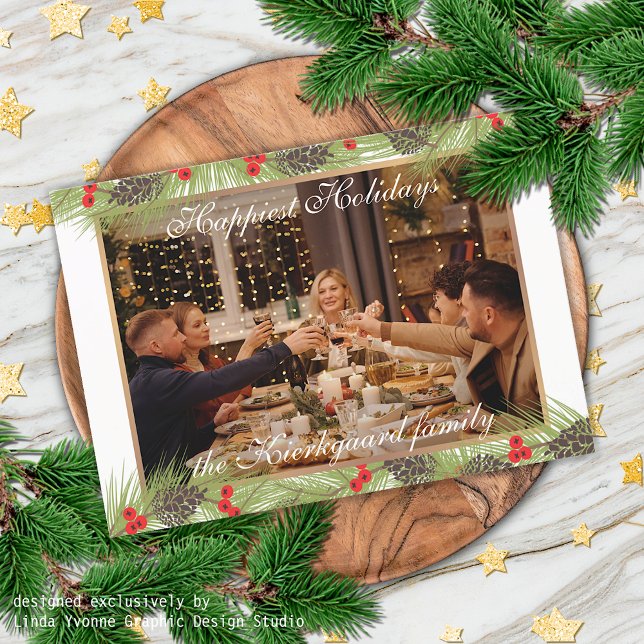 Tarjeta Festiva Personalizado Moda clásica moderna más feliz (Subido por el creador)